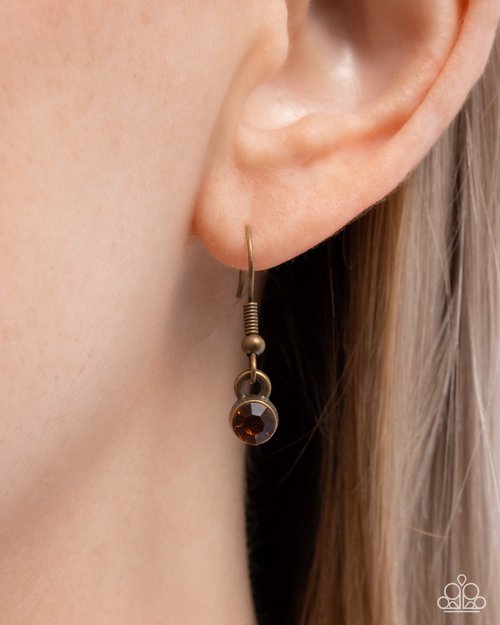 Glinting Garden - Brass Earring