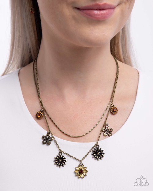 Glinting Garden - Brass Earring