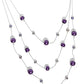 Glistening Gamut - Purple Necklace