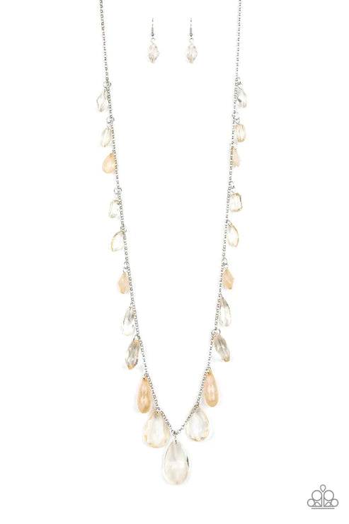 Glow And Steady Wins The Race - Brown Necklace