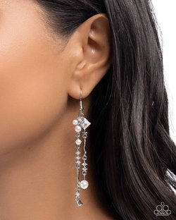 Glowing Gamut - White Earring