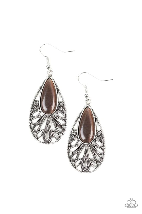 Glowing Tranquility - Brown Earring