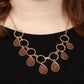 Golden Glimmer - Brown Necklace