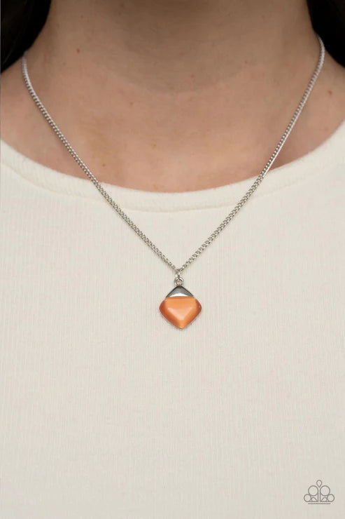 Gracefully Gemstone - Orange Necklace