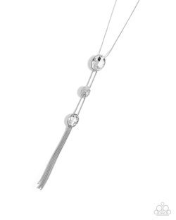 Graduated Glitter - White Necklace
