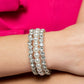 Grandiose Glitz - White Bracelet