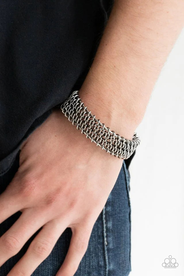 Gridlock - Silver Bracelet