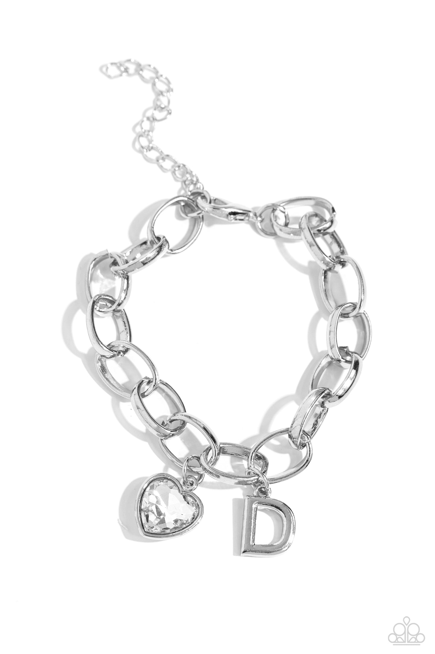 Guess Now It's INITIAL - D - White Bracelet