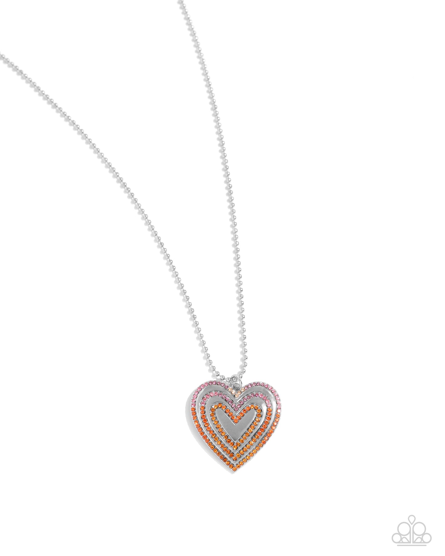 Hallucinatory Hearts - Orange Necklace