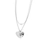 Halting Hearts - Silver Necklace