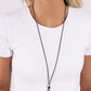 Hammered Hallmark - Black Necklace