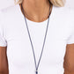 Hammered Hallmark - Blue Necklace