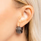 Hammered Heaven - Black Earring
