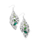 Hammered Hemisphere - Green Earring
