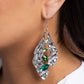 Hammered Hemisphere - Green Earring