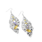 Hammered Hemisphere - Yellow Earring
