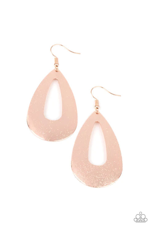 Hand It OVAL - Rose Gold Earring