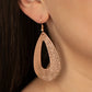 Hand It OVAL - Rose Gold Earring