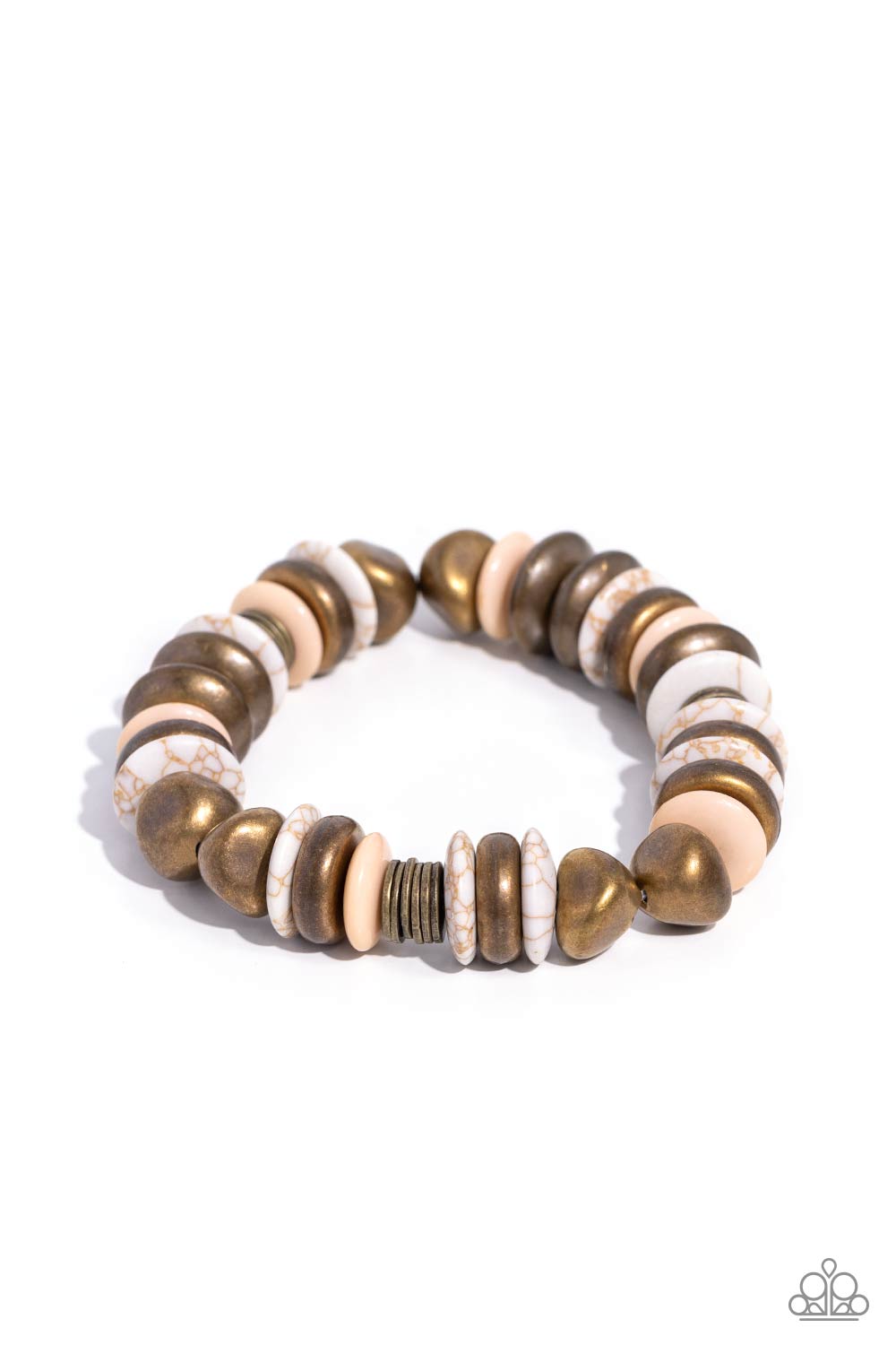 Harmoniously High-End - Brass Bracelet