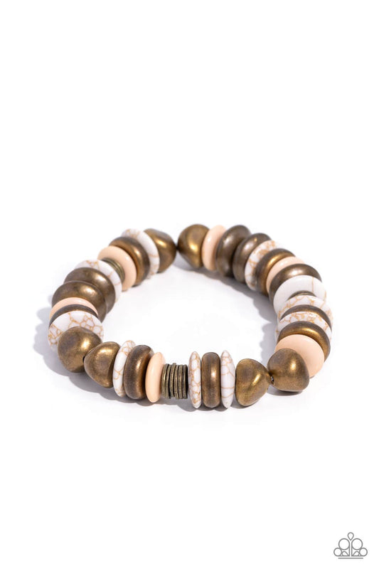 Harmoniously High-End - Brass Bracelet