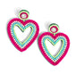 Headfirst Heart - Green Earring