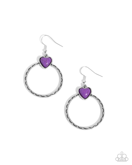 Heart Holiday - Purple Earring