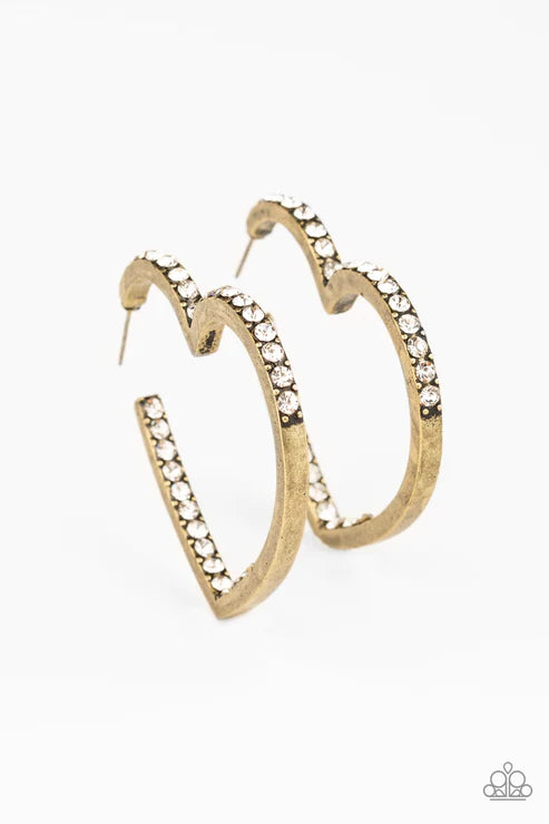 Heartbreaker - Brass Earring