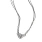 Heartbroken Bling - White Necklace