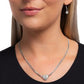 Heartbroken Bling - White Necklace