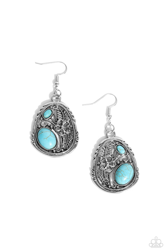 Hibiscus Harvest - Blue Earring