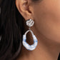 High-Sheen Swirls - Blue Earring