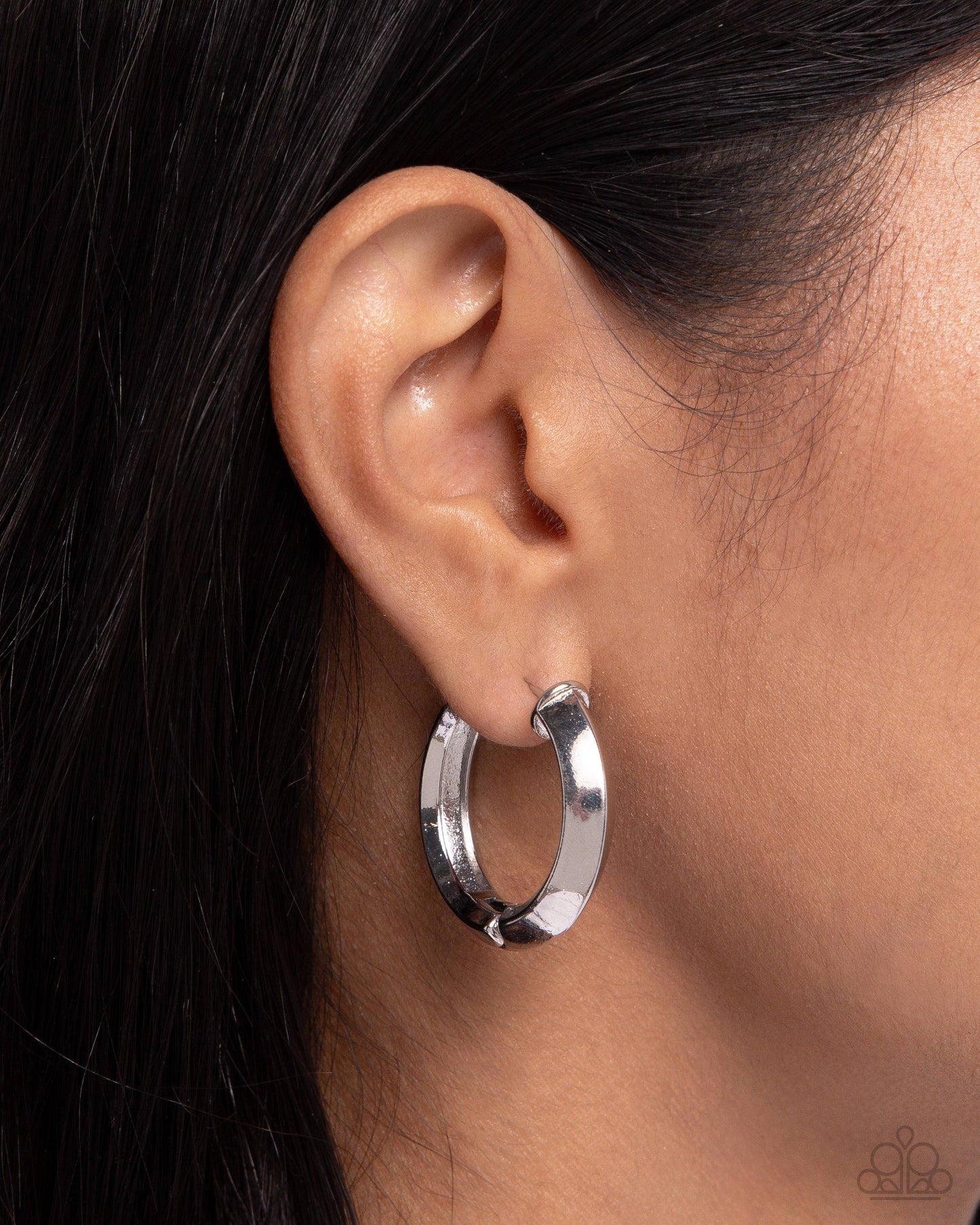 Hinged Homage - Silver Earring