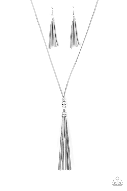 Hold My Tassel - Silver Necklace