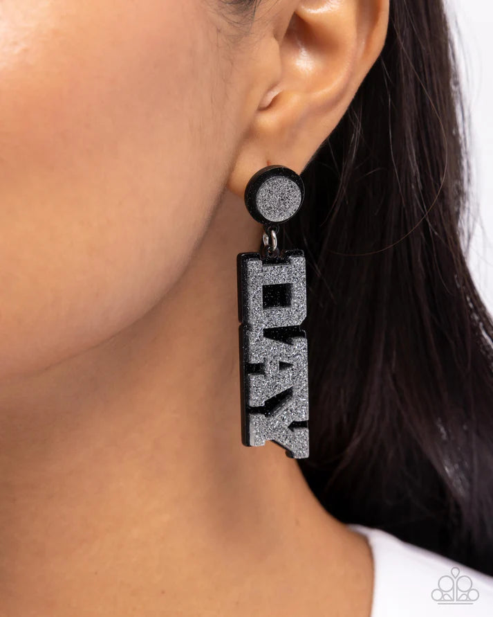 Home Game  - Black Earring
