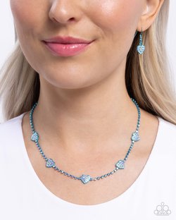 Homecoming Hearts - Blue Necklace