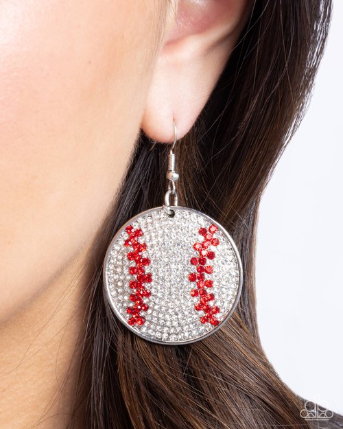 Homerun Haute - White Earring
