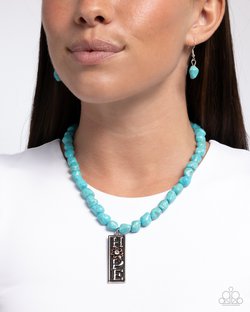 Hopeful Headline - Blue Necklace