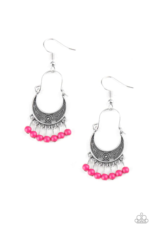 Hopelessly Houston - Pink Earring
