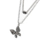 Hovering Headline - Silver Necklace
