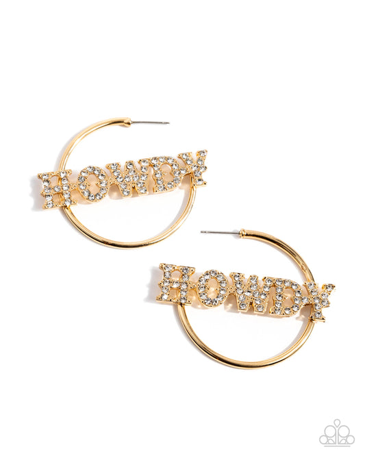 Howdy Hoedown - Gold Earring