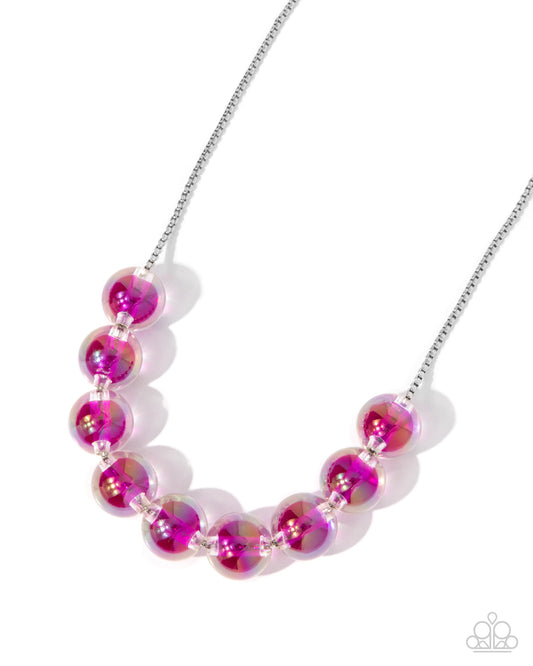 Iridescent Identity - Pink Necklace