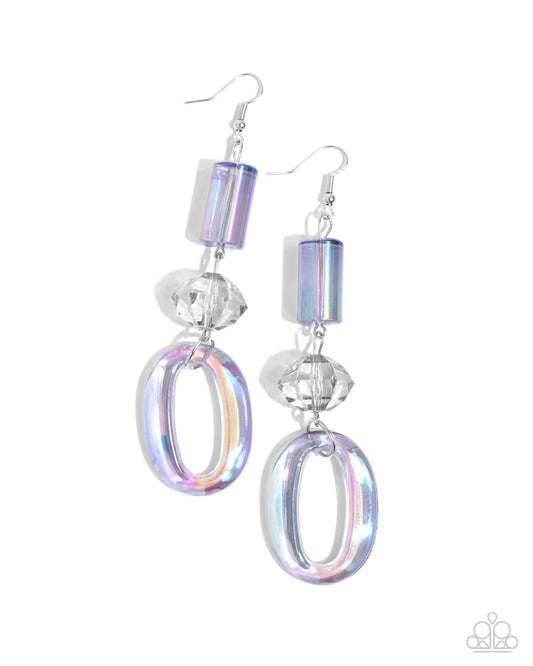 Iridescent Infatuation - Silver Earring