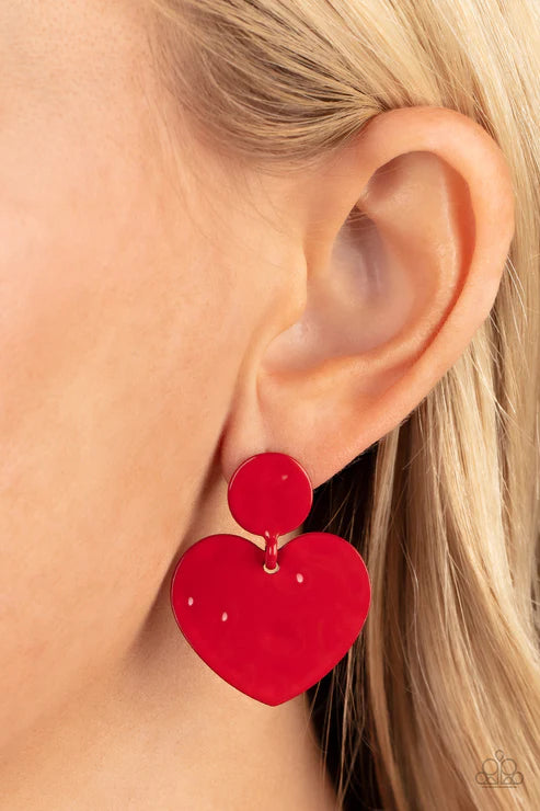 Just a Little Crush! - Red Earring