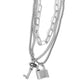 LOCKS of Luck - Black Necklace