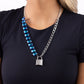 LOCK and Roll - Blue Necklace