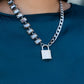 LOCK and Roll - Silver Necklace