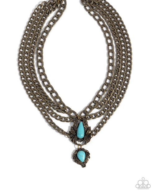 Laurel Layover - Brass Necklace
