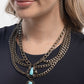 Laurel Layover - Brass Necklace