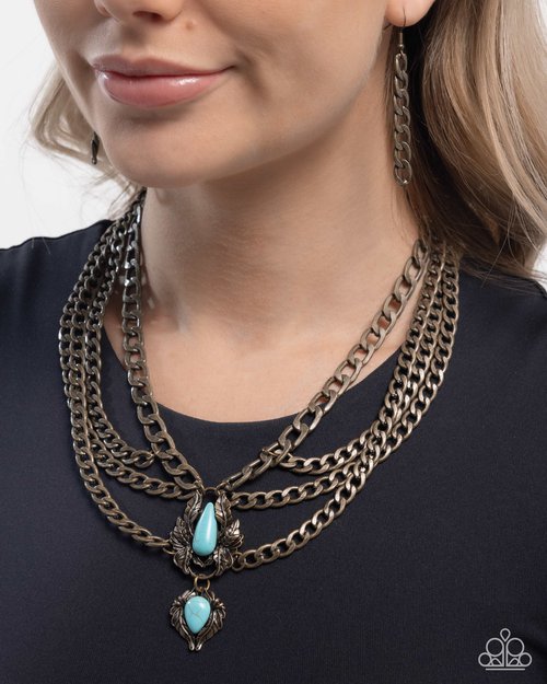 Laurel Layover - Brass Necklace