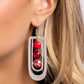 Layered Lure - Red Earring